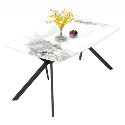 Mesa Comedor 6 Pers Marmol Granito Lujo Premium 162x90x74