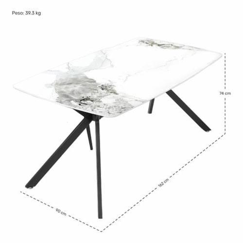 Mesa Comedor 6 Pers Marmol Granito Lujo Premium 162x90x74