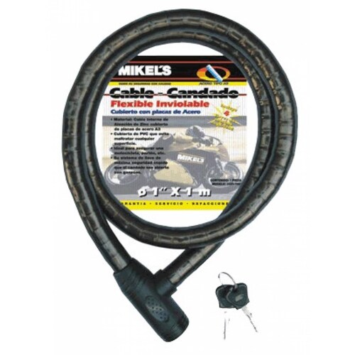 Cable Candado Flex. Con Proteccion 1 M