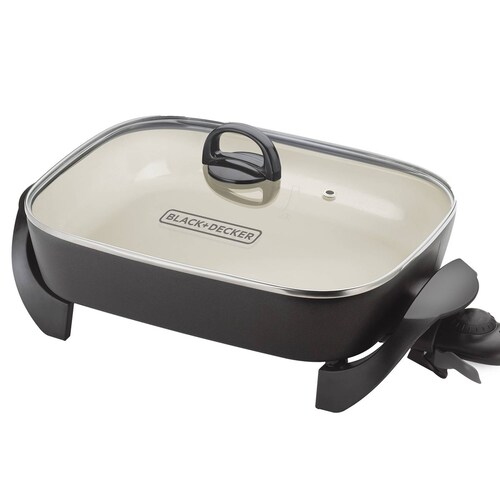 Sarten Eléctrico De Cerámica  Antiadherente Color Negro Black & Decker