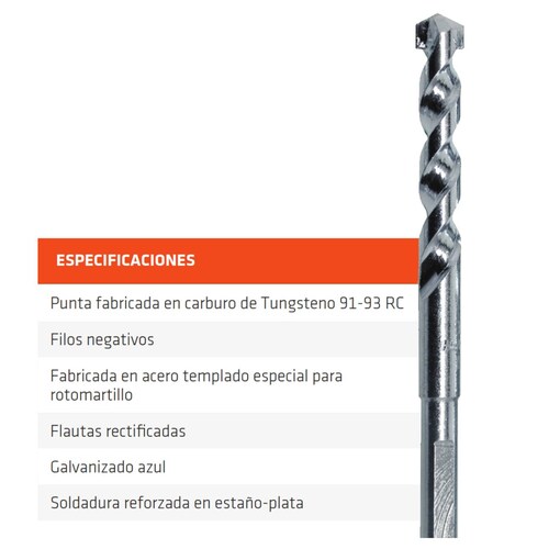 Broca Para Concreto MED. 1/4 x 12 TRIUMPH 38010