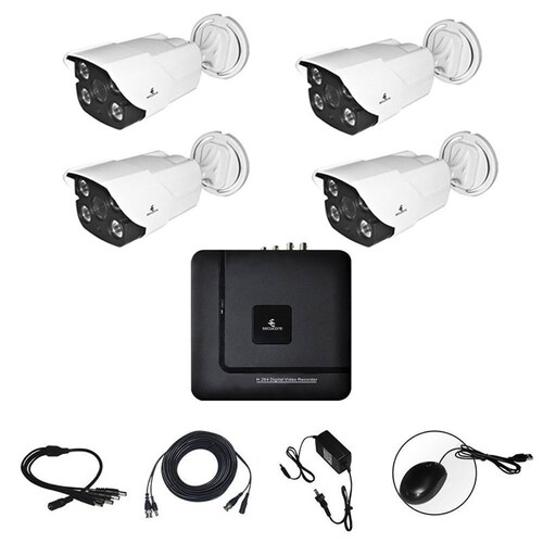 Kit Cctv Video Dvr 4 Cámaras Circuito Vigilancia Seguridad