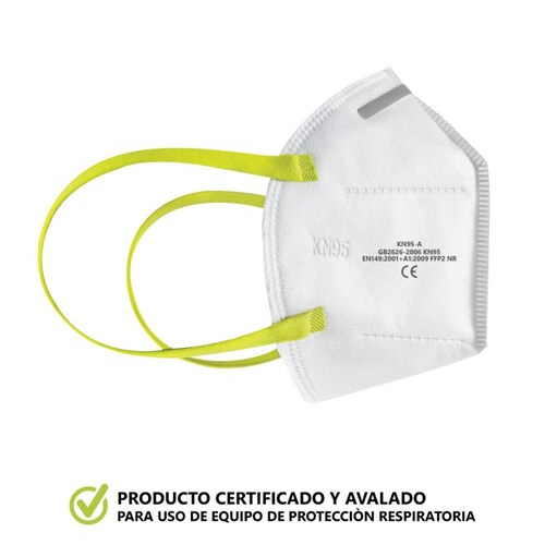 Cubrebocas Kn95 Paquete 10 Piezas Desechable Uso Personal Certificado para Protección Respiratoria