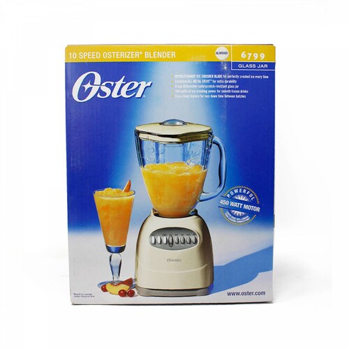 Licuadora 10 Velocidades Vaso Vidrio Cube Almendra Oster 6799