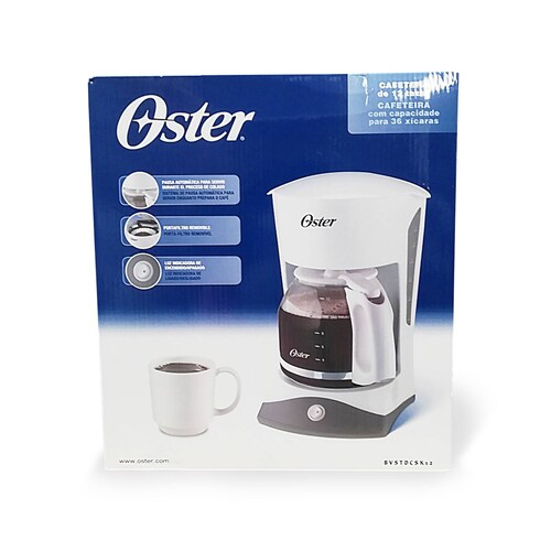 Cafetera Oster® 12 tazas color blanco – Tiendas EKM, S.A.