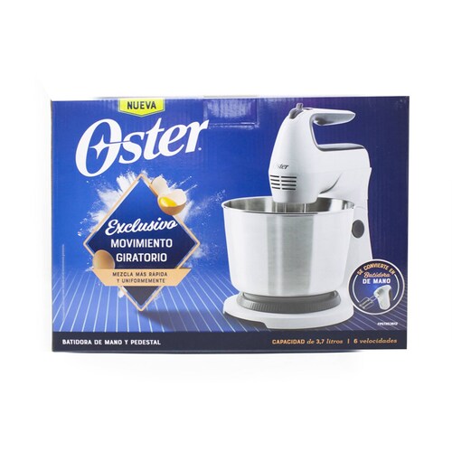 Batidora de Mano Y Pedestal 6 Vel Blanca Oster FPSTHS3612.