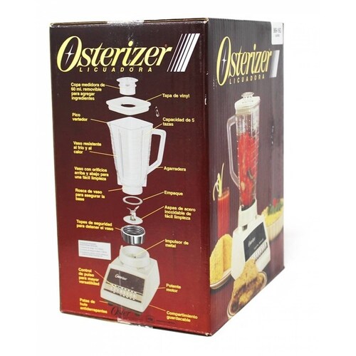Licuadora 10 Velocidades Vaso de Plástico Almendra Galaxy Osterizer 869-16.