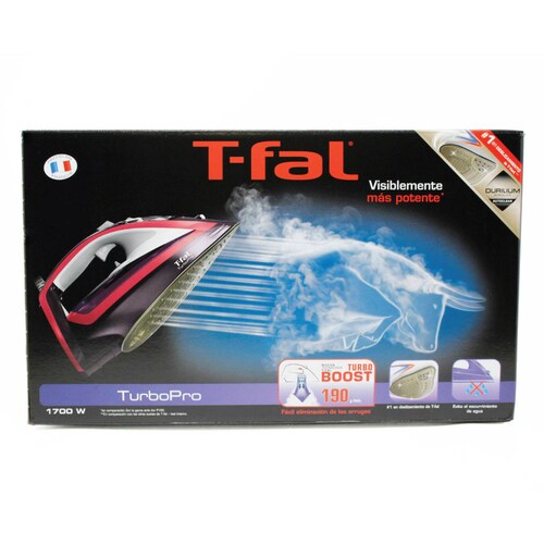 Plancha de Vapor Suela Durilium Turbo Pro Roja FV5611X0
