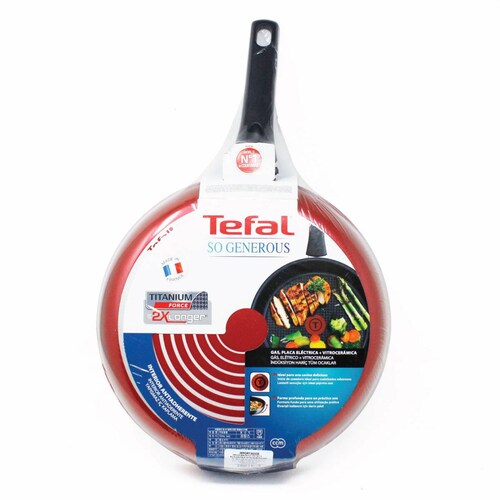 Juego de Sartenes 26/30 cm Titanium Force Rojo So Generous T FAL C3710512M.