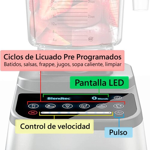 Licuadora Blendtec Designer 725 Plateada