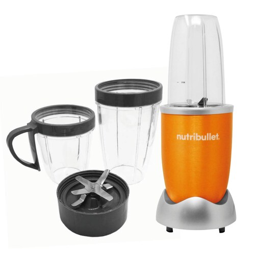 Licuadora Personal Procesador Nutribullet 5 Piezas 600 W Naranja 102581 +  Kit 5 de Accesorios Deluxe Nutribullet 100392