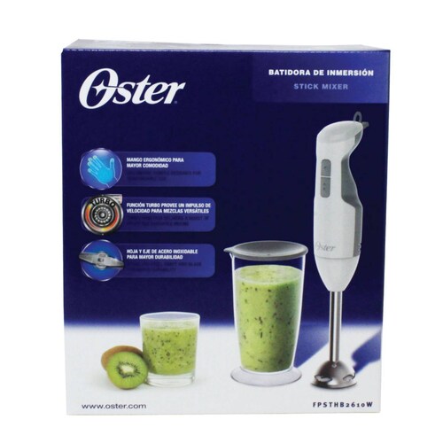 Batidora De Inmersión Con Vaso Blanca Oster Fpsthb2610w
