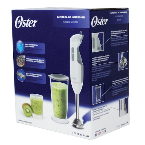 Batidora De Inmersión Con Vaso Blanca Oster Fpsthb2610w