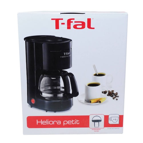 Cafetera De Goteo 4 Tazas Heliora Petit Negra T-fal Cm3218mx