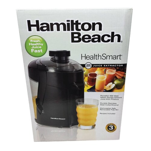 Extractor De Jugo Helath Smart Negro Hamilton Beach 67801