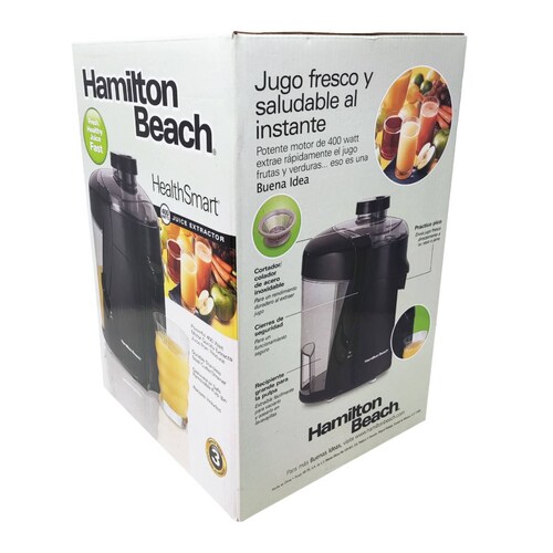 Extractor De Jugo Helath Smart Negro Hamilton Beach 67801