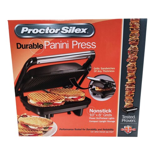 Paninera Parrilla Panini Press Negro Proctor Silex 25461
