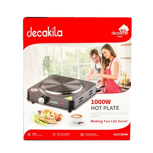 Parrilla Eléctrica de Plato 1 Quemador Decakila Kucc004b.