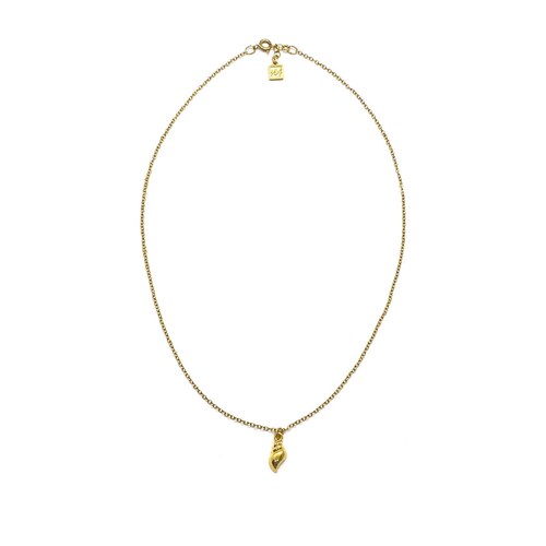 Collar Caracol de Mar en Cadena Chapa de Oro