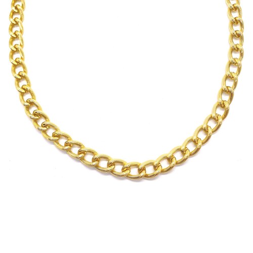 Collar Cadena Gruesa en Chapa de Oro