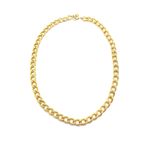 Collar Cadena Gruesa en Chapa de Oro