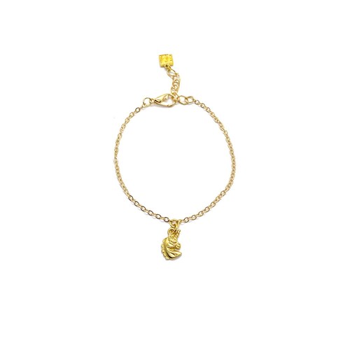 Pulsera Unicornio en Cadena Chapa de Oro