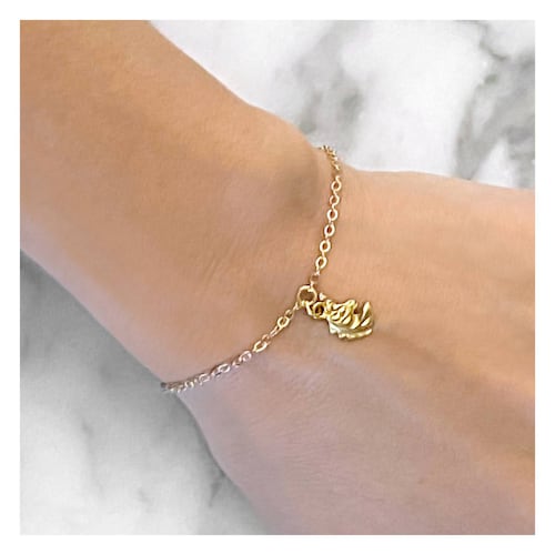 Pulsera Unicornio en Cadena Chapa de Oro