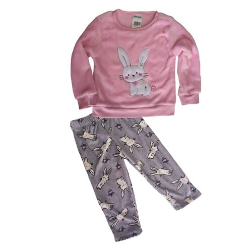 Conjunto 2 piezas Sudadera Bordada Kiss Conejitas