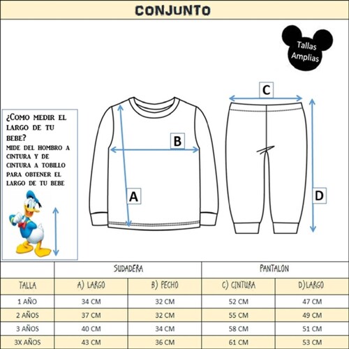 Conjunto 2 piezas Sudadera Bordada Kiss Conejitas