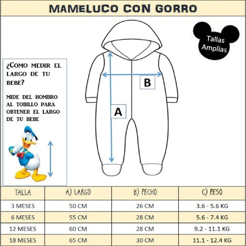 Mameluco Baby Kiss Con Gorro Bordado Oso Dormilon 