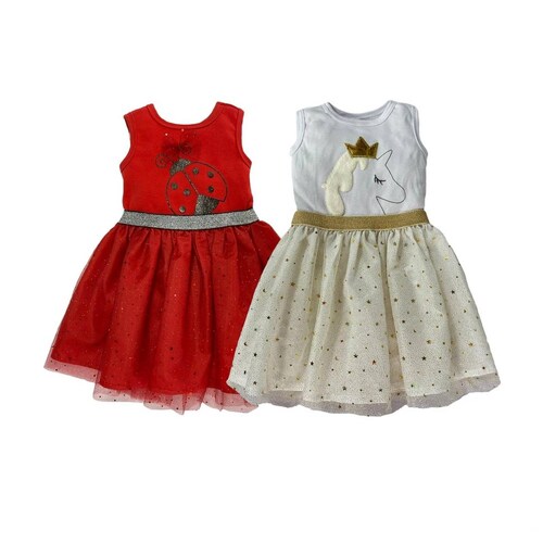 Kit 2 Vestidos Kiss Catarina, Unicornio .