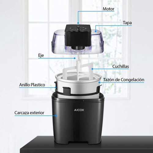 Máquina Para Hacer Helados Aicok 14 Litros   IM1500