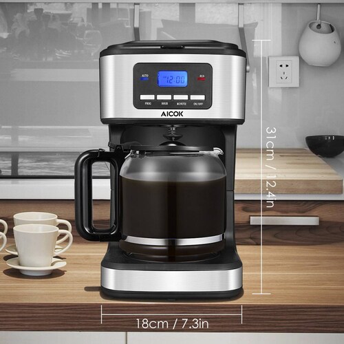 Cafetera Programable Aicok Digital 12 Tazas   Cm4329