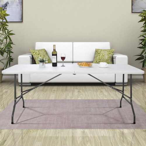 Tablón Plegable De Plástico 180 Metros Blanco