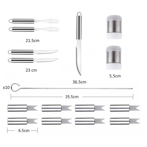 Juegos de Utensilios de Asador Modelo Carioca 30 piezas