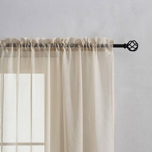 Cortina Tergal Liso Color Beige