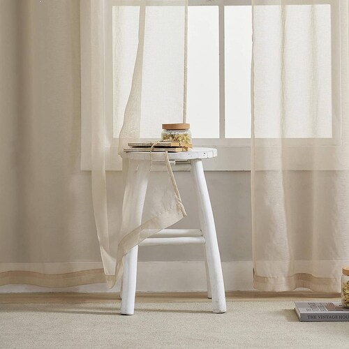 Cortina Tergal Liso Color Beige