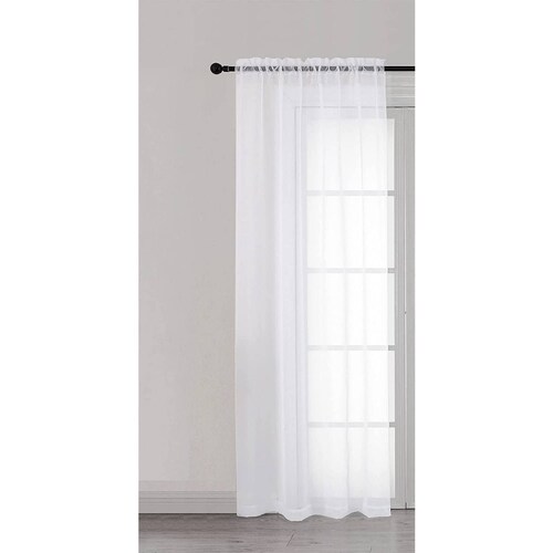 Cortina Traslucida Color Blanco 1 Panel 140X210