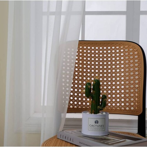 Cortina Traslucida Color Blanco 1 Panel 140X210