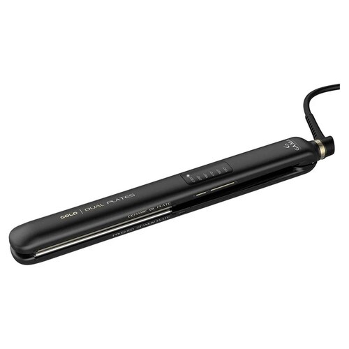 Plancha Alaciadora Gama Gold Dual Plates color Negro