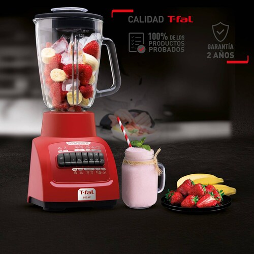 Licuadora T fal INFINYFORCE XL 550W Vaso Vidro Color Rojo