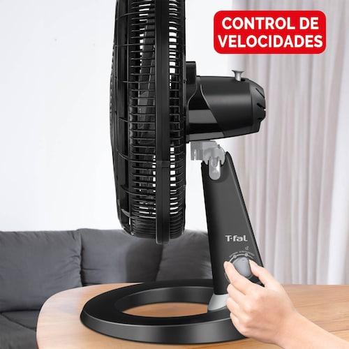 Ventilador de Piso Pared Ultra silencioso color negro.