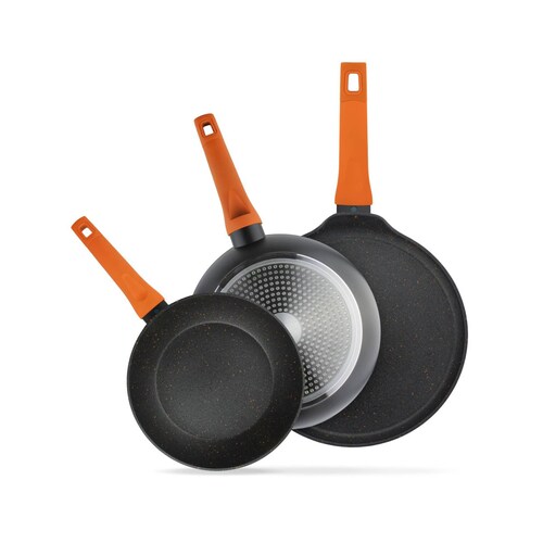 JUEGO DE 3 PIEZAS 2 SARTENES Y COMAL FOODE MOD FDE02213