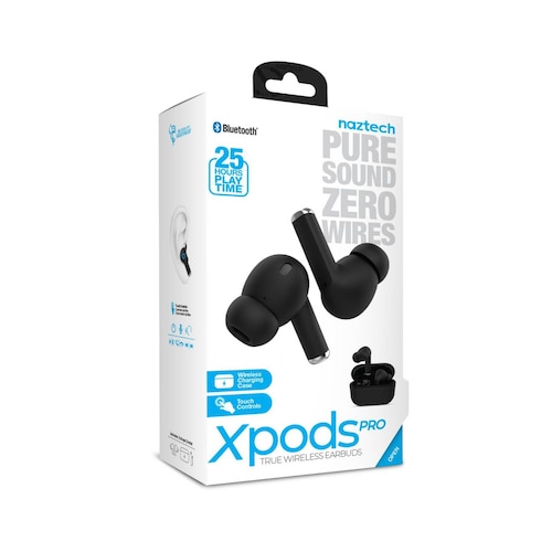Audífonos Inalámbricos True Wireless Xpods PRO Negro Naztech 