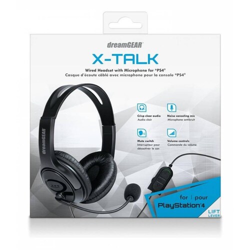 Diadema Gamer X- Talk Para Ps4 Color Negro Marca Dreamgear 