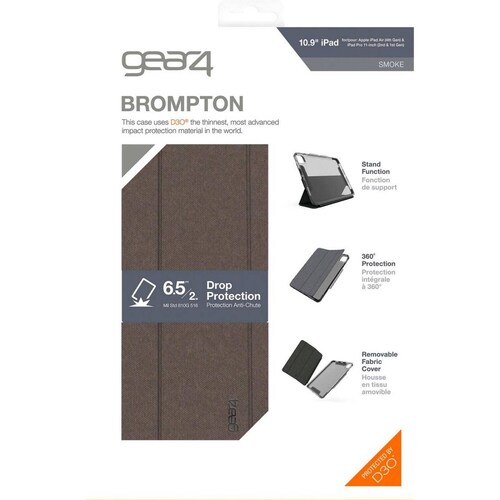 Funda Gear4 Brompton Folio para iPad Air (4a y 5a Gen)/ iPad Pro 11" (1a, 2a y 3a Gen) - Ahumado 
