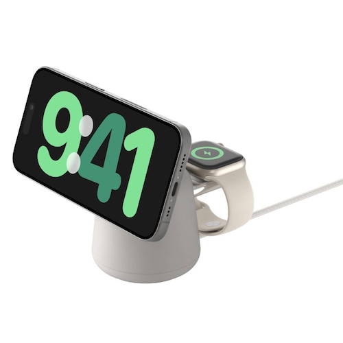 Base De Carga 2 En 1 Magsafe De 15w Blanco Belkin 