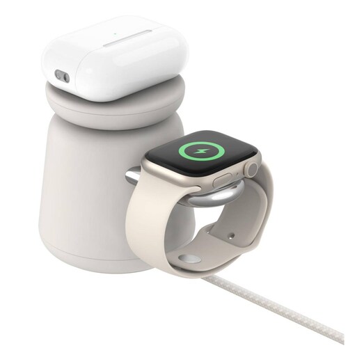 Base De Carga 2 En 1 Magsafe De 15w Blanco Belkin 
