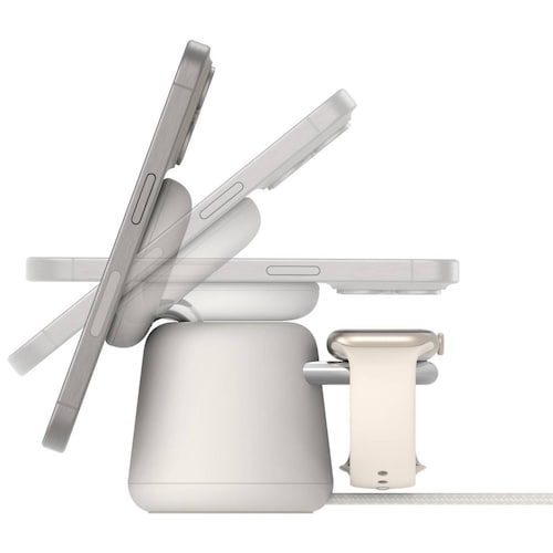 Base De Carga 2 En 1 Magsafe De 15w Blanco Belkin 
