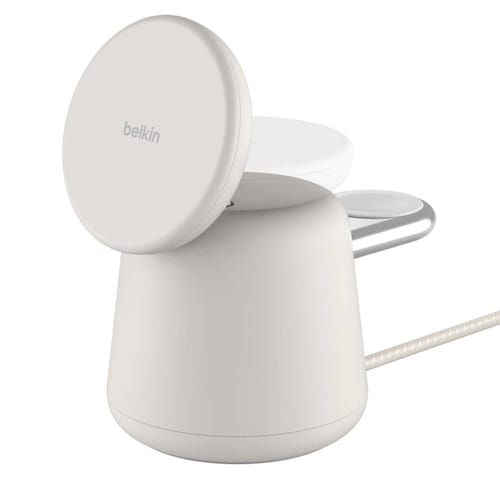 Base De Carga 2 En 1 Magsafe De 15w Blanco Belkin 